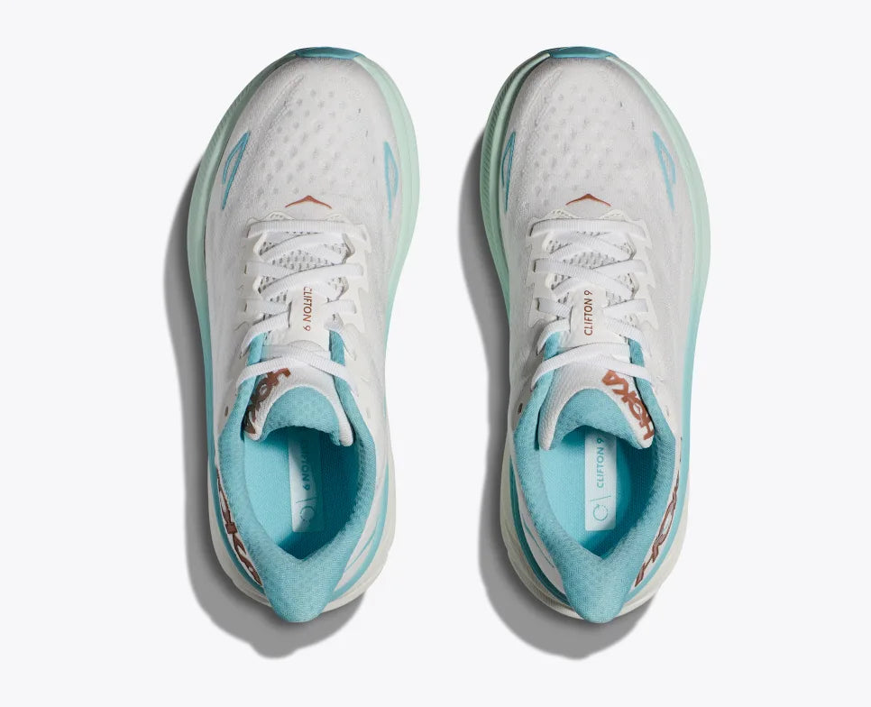 HOKA CLIFTON 9 WHT/BLUE