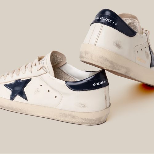 SUPER-STAR CLASSIC WITH LIST BEIGE/NIGHT BLUE