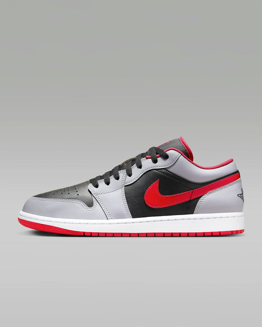 Jordan 1 Low Black Light Smoke Grey RED-GREY-BLACK