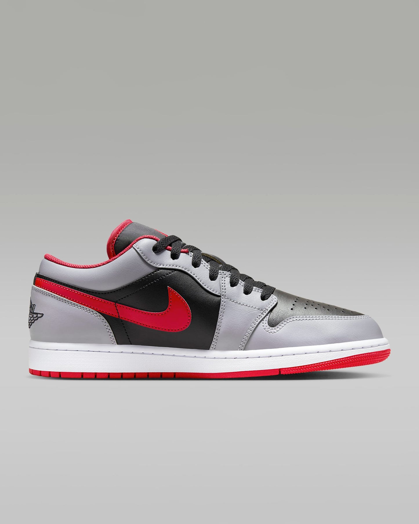 Jordan 1 Low Black Light Smoke Grey RED-GREY-BLACK