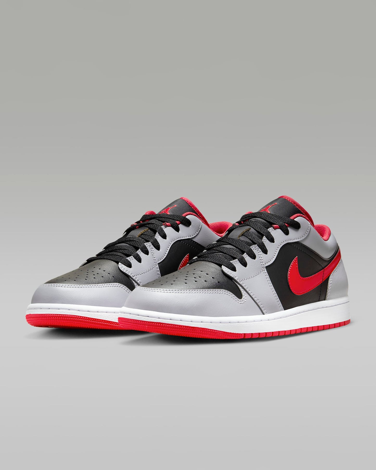 Jordan 1 Low Black Light Smoke Grey RED-GREY-BLACK