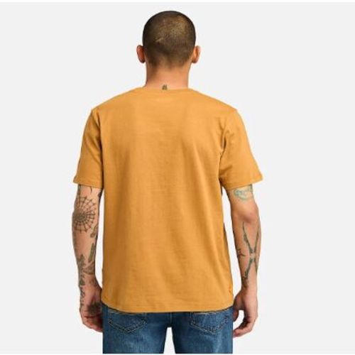 TIMBERLAND - MEN'S KENNEBEC RIVER TREE LOGO T-SHIRT METALLIC GOLD