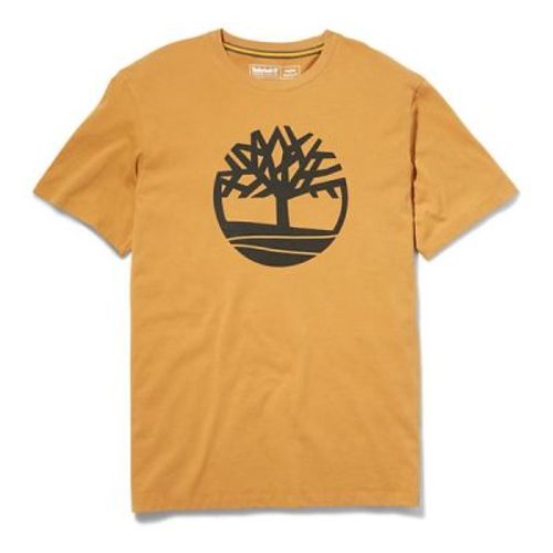 TIMBERLAND - MEN'S KENNEBEC RIVER TREE LOGO T-SHIRT METALLIC GOLD