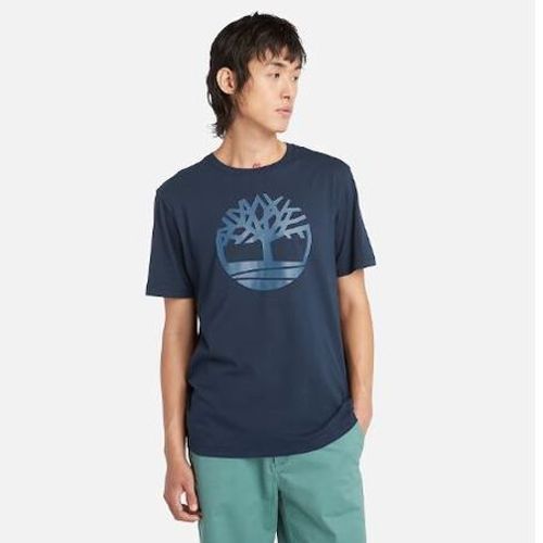 MEN'S NAVY BLUE KENN TREE LOGO SHORT SLEEVE