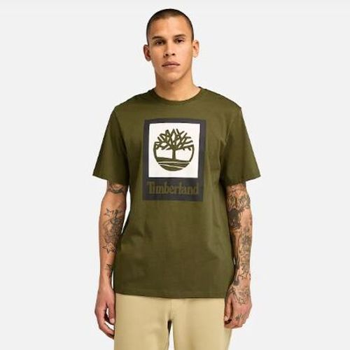 MANGA CORTA LOGO DARK OLIVE GREEN