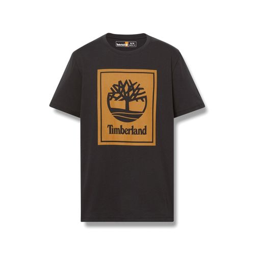 TIMBERLAND CAMISETA CON LOGOTIPO ESTILO BLOQUE PARA HOMBRE EN NEGRO