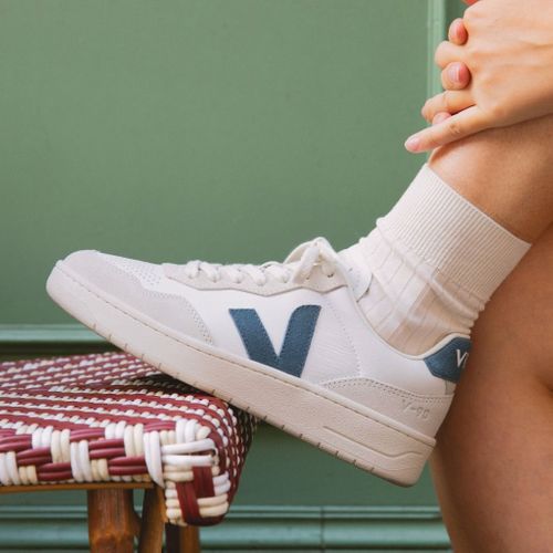 TENIS V-90 WHITE/NAVY