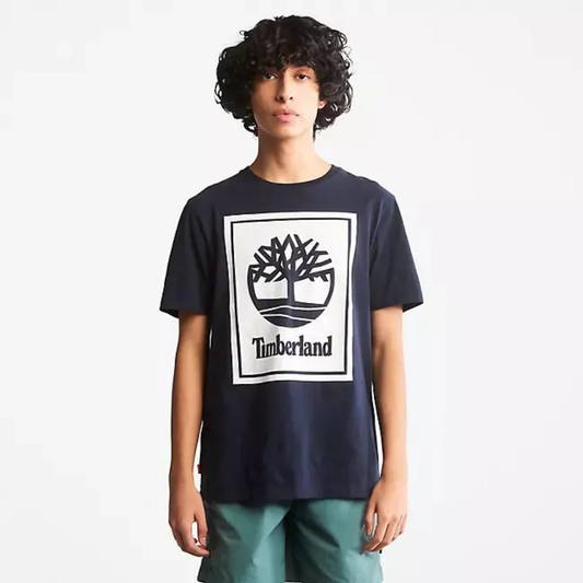 FRONT STACK LOGO NAVY/WHT TB0A2AJ1-U10 # M