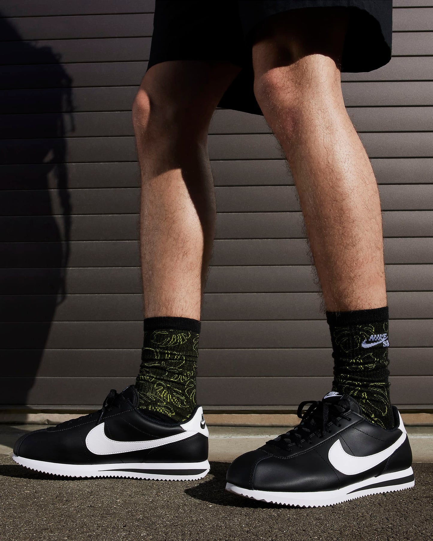 NIKE CORTEZ LTR	BLACK/WHITE